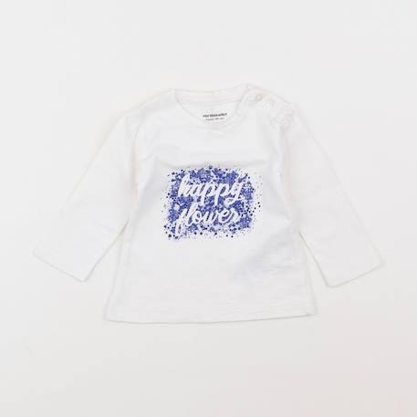 Tee-shirt - 3 mois Blanc 1 - vertbaudet enfant 