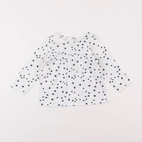 Tee-shirt - 6 mois Blanc, bleu 1 - vertbaudet enfant 