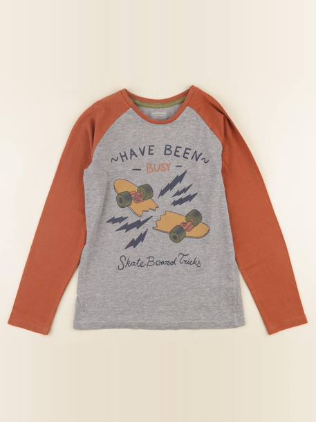 Tee-shirt - 10 ans Gris 1 - vertbaudet enfant 