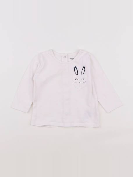 Tee-shirt - 6 mois Blanc 1 - vertbaudet enfant 