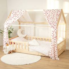 Linge de maison et décoration-Décoration-Ciel de lit cabane en gaze de coton duo 390 cm