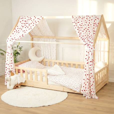 Ciel de lit cabane en gaze de coton duo 390 cm Rouge 1 - vertbaudet enfant 