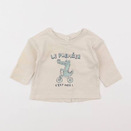 Tee-shirt - 3 mois Blanc 1 - vertbaudet enfant 