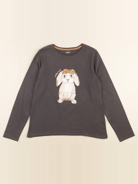 Tee-shirt - 12 ans Gris 1 - vertbaudet enfant 