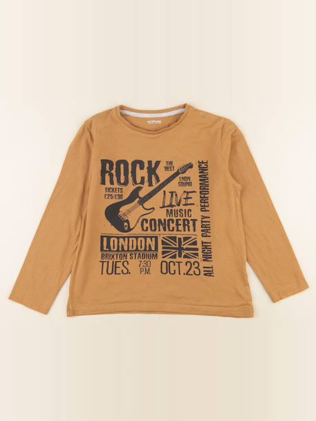 Tee-shirt - 10 ans Marron 1 - vertbaudet enfant 