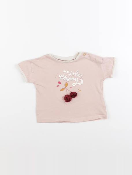 Tee-shirt - 9 mois Rose 1 - vertbaudet enfant 