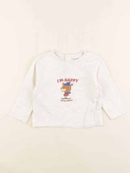 Tee-shirt - 12 mois Blanc 1 - vertbaudet enfant 