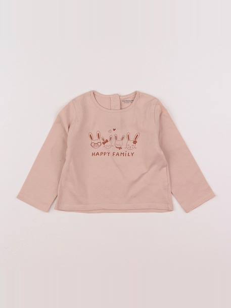 Tee-shirt - 12 mois Rose 1 - vertbaudet enfant 