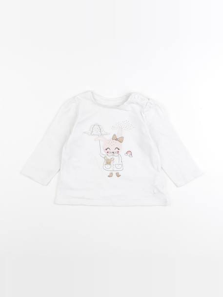 Tee-shirt - 12 mois Blanc 1 - vertbaudet enfant 