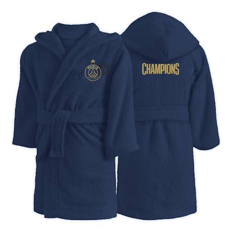 Peignoir enfant brodé 100% coton, psg vainqueurs Bleu 4 - vertbaudet enfant 