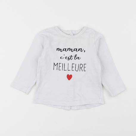 Tee-shirt - 6 mois Blanc 1 - vertbaudet enfant 