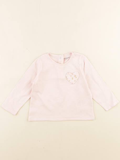 Tee-shirt - 12 mois Rose, or 1 - vertbaudet enfant 