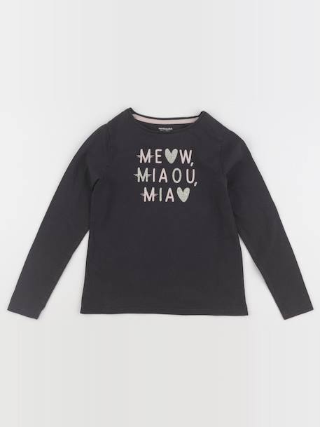 Tee-shirt - 8 ans Gris, or 1 - vertbaudet enfant 