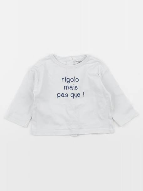 Tee-shirt - 9 mois Blanc 1 - vertbaudet enfant 