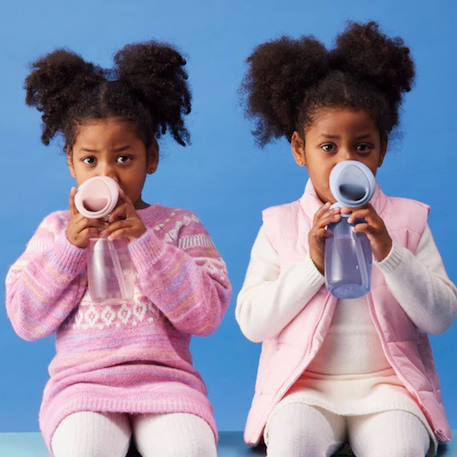 Gourde enfant avec paille – bouteille légère en tritan Rose 2 - vertbaudet enfant 