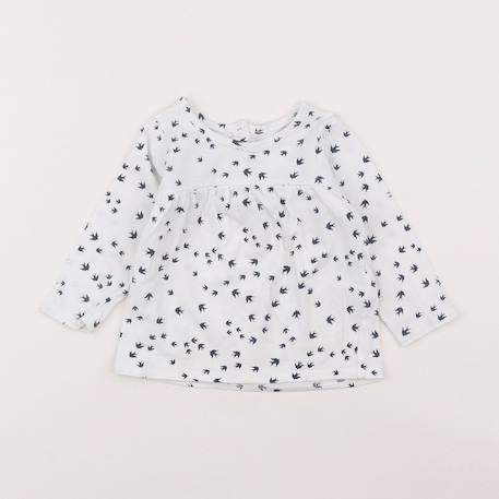 Tee-shirt - 6 mois Blanc, bleu 1 - vertbaudet enfant 