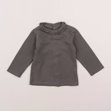 Tee-shirt - 6 mois Taupe 1 - vertbaudet enfant 
