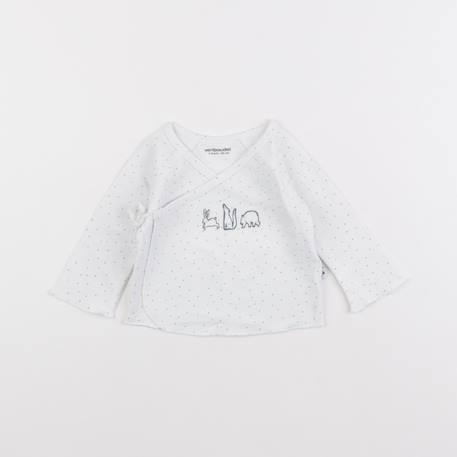 Tee-shirt - 3 mois Blanc 1 - vertbaudet enfant 