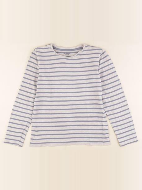 Tee-shirt - 10 ans Bleu, gris 1 - vertbaudet enfant 