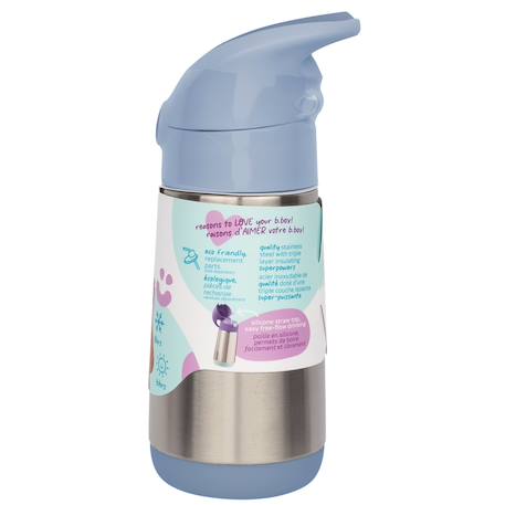 Gourde isotherme enfant avec paille anti-fuite Beige+Bleu+Jaune+Vert 10 - vertbaudet enfant 