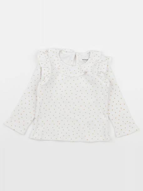 Tee-shirt - 18 mois Blanc, or 1 - vertbaudet enfant 