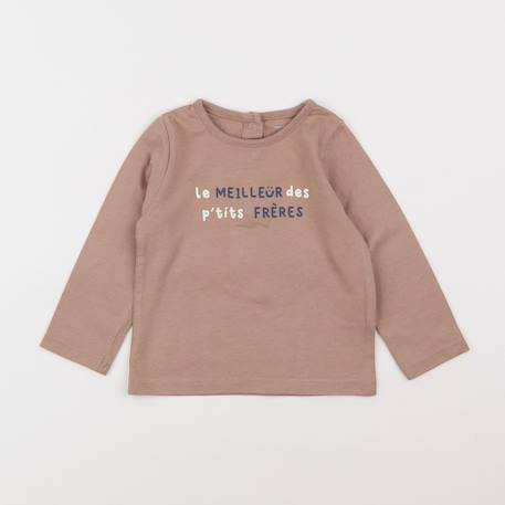 Tee-shirt - 12 mois Marron 1 - vertbaudet enfant 