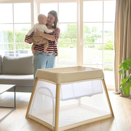 Lit parapluie bébé de voyage pliable pure white Beige 3 - vertbaudet enfant 