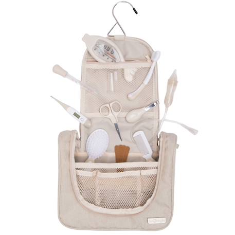 Grande trousse set de soin bébé 15 accessoires luxe dune Beige 3 - vertbaudet enfant 