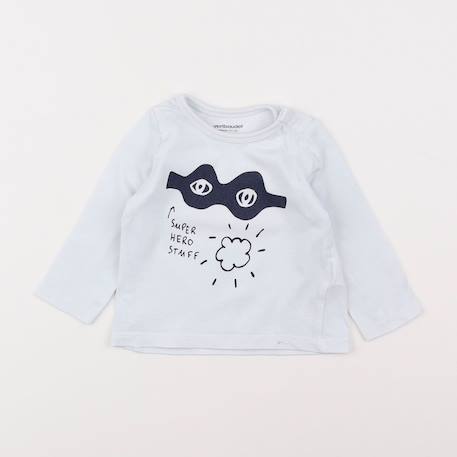 Tee-shirt - 6 mois Blanc 1 - vertbaudet enfant 