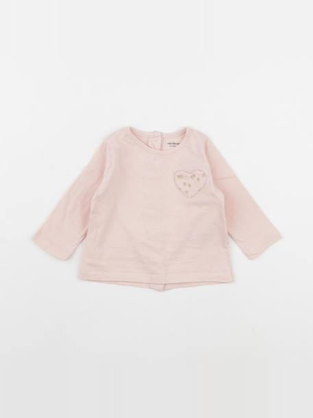 Tee-shirt - 6 mois Rose 1 - vertbaudet enfant 