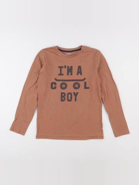 Tee-shirt - 12 ans Marron 1 - vertbaudet enfant 