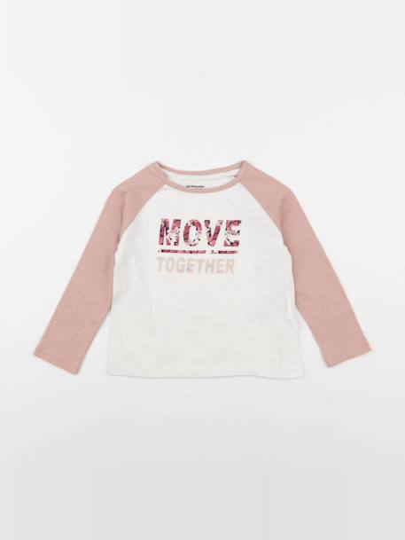 Tee-shirt - 3 ans Blanc, rose 1 - vertbaudet enfant 