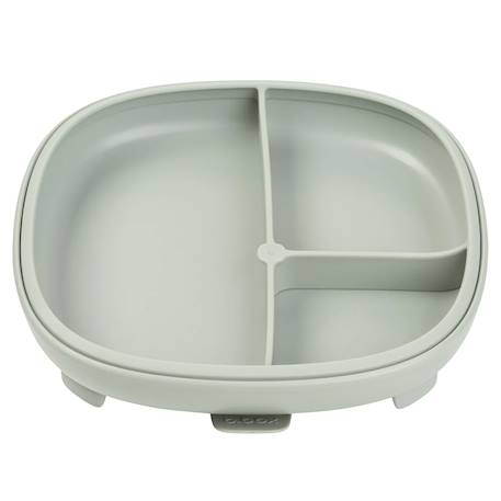 Assiette à ventouse avec compartiments amovibles Beige+Bleu+Rose+Vert de gris 17 - vertbaudet enfant 