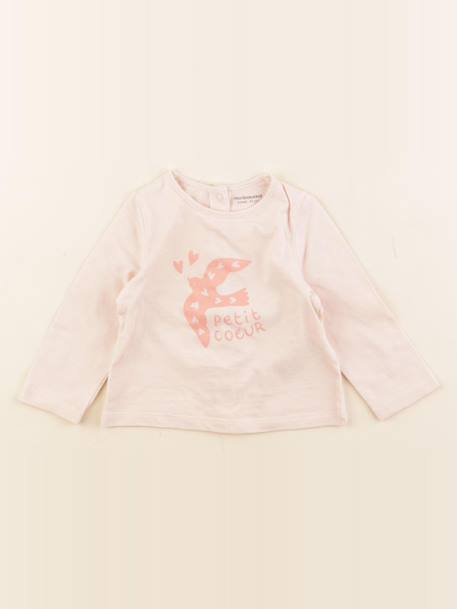 Tee-shirt - 6 mois Rose 1 - vertbaudet enfant 