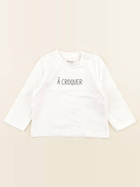 Tee-shirt - 6 mois Blanc 1 - vertbaudet enfant 