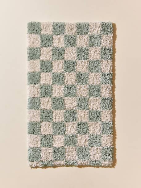 Tapis damier Celadon clair+Vert fonce 1 - vertbaudet enfant 