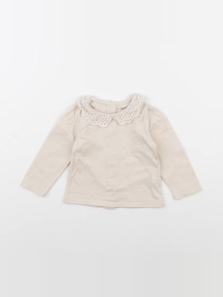 Tee-shirt - 6 mois Beige 1 - vertbaudet enfant 