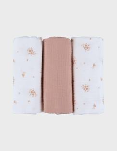 -Lot de 3 langes 70* coton bio