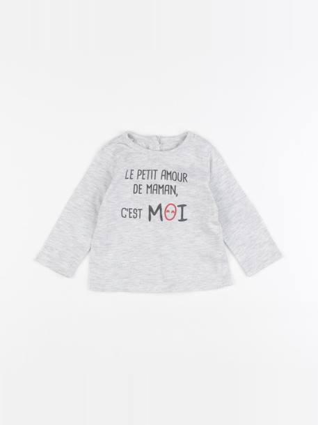Tee-shirt - 3 mois Gris 1 - vertbaudet enfant 