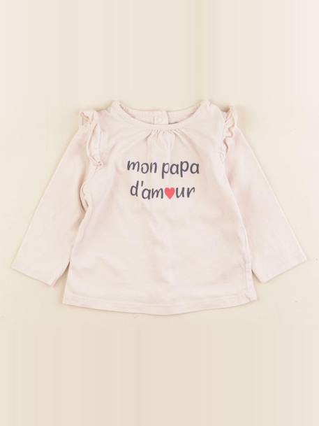Tee-shirt - 6 mois Rose 1 - vertbaudet enfant 