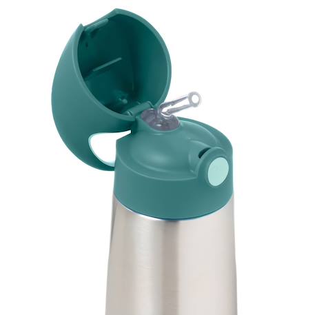Gourde isotherme en inox avec paille Bleu+Rose+Vert 13 - vertbaudet enfant 