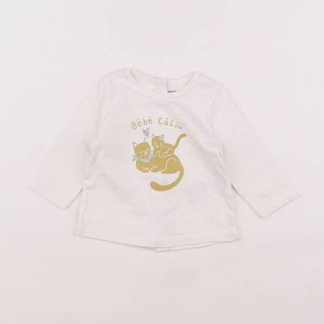 Tee-shirt - 3 mois Blanc 1 - vertbaudet enfant 