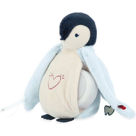 Veilleuse peluche manchot bleu (20 cm) Ecru, bleu, rouge 2 - vertbaudet enfant 