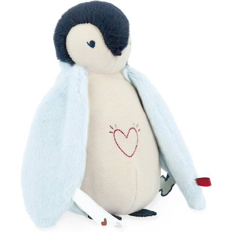 Veilleuse peluche manchot bleu (20 cm) Ecru, bleu, rouge 4 - vertbaudet enfant 