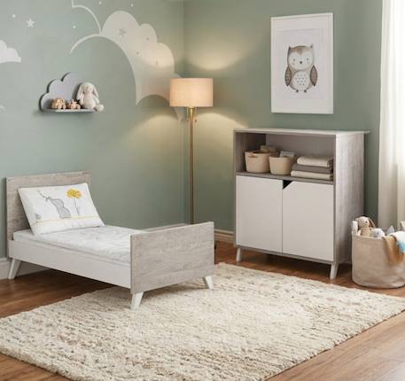 Commode à langer bébé en bois - scandi Blanc/beige+Blanc/gris 12 - vertbaudet enfant 