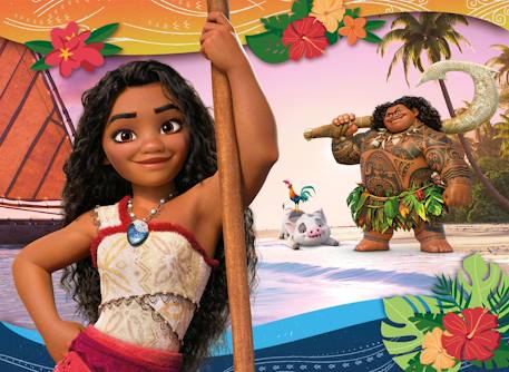 Eco-puzzle 48 pcs mini double face vaiana 2 MULTICOLORE 2 - vertbaudet enfant 