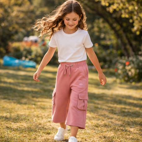Pantalon fille Bleu+Noir+Rose 14 - vertbaudet enfant 