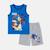 Ensemble garçon débardeur et short sonic Bleu+Marine 3 - vertbaudet enfant 