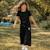 Pantalon fille Bleu+Noir+Rose 8 - vertbaudet enfant 