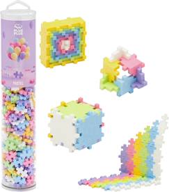Jouet-Jeux d'imagination-Jeu de construction tube plus-plus couleurs pastel 240 pièces – à partir de 3 ans